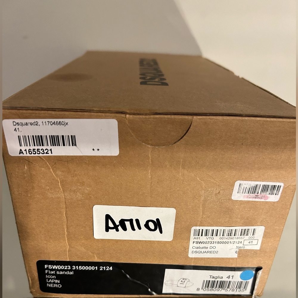 Dsquared2 Icon Slides With Fur Details Size 41 - image 3